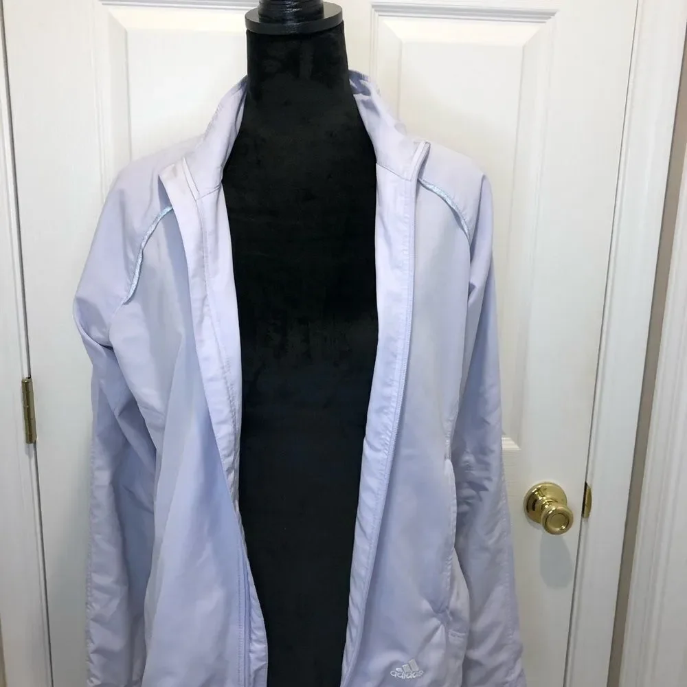 Adidas lavender light weight mesh lined jacket - Picture 5 of 13